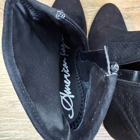 American Rag Women's Adrien Black Almond Toe Heel Booties Boots Chic Size 9 - Picture 10 of 11